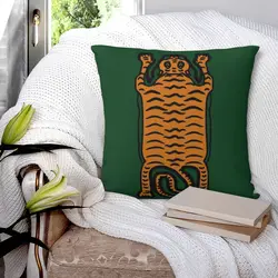 Tibetan Tiger Rug Square Pillowcase Pillow Cover Polyester Cushion Decor Comfort Throw Pillow for Home Bedroom