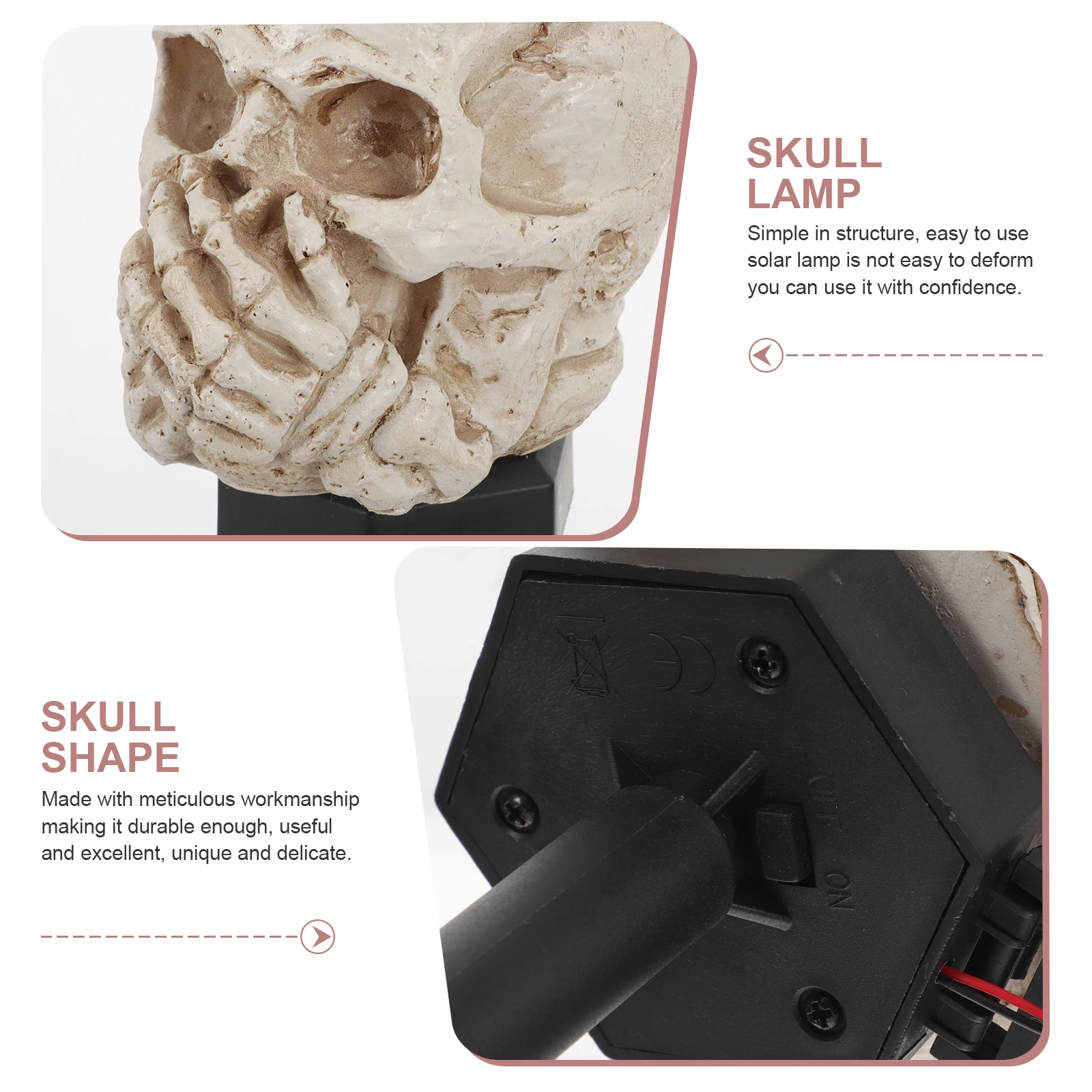 

s Skull Stake Lamp Solar Powered Halloween Decorative Outdoor Garden Lights Yard Ground Lanterns Pathway Lighting Lawn