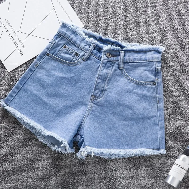 2024 New Summer Shorts Women Jeans High-waisted Denim Short Pants Female Rough-selvedge Outside Casual Sports Shorts Loose Jeans