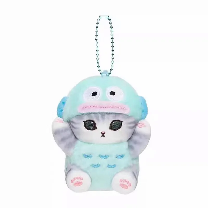 Mofusand Cos Serie Plüsch-Schlüsselanhänger Niedliche Katzen-Plüschfigur Taschenanhänger Weiche Stoff-Accessoires als Geburtstagsgeschenk