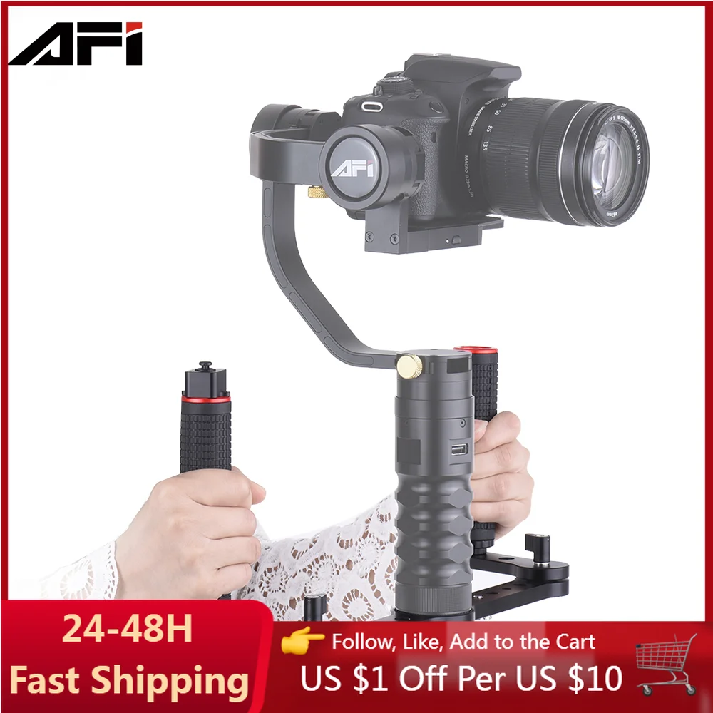 

AFI 3SD-1A Dual Grip Gimbal Handle with Joystick Control Aluminum Alloy Material for AFI VS-3SD 3-Axis Gimbal Stabilizer