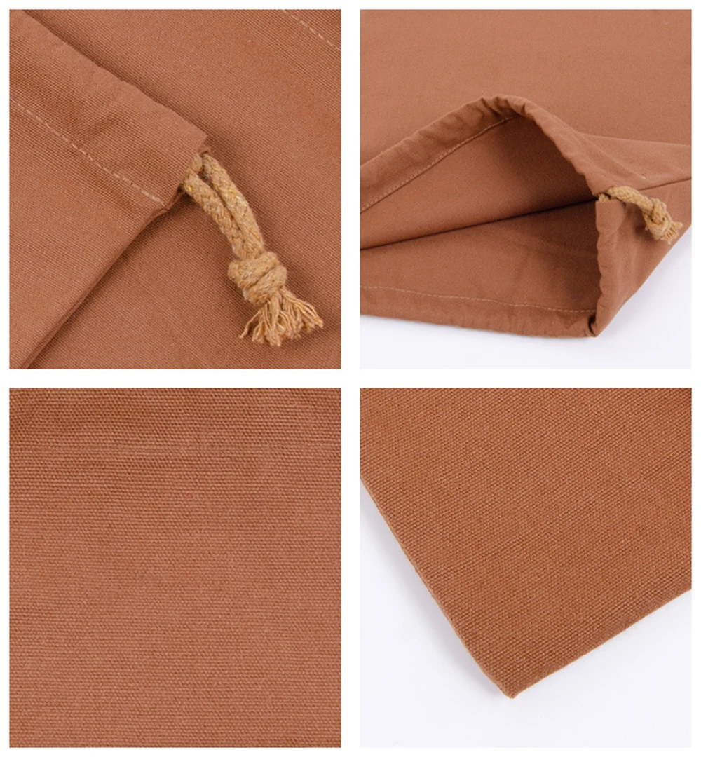 Canvas-Zugbeutel, farbige Aufbewahrungstasche, Baumwoll-Organizer-Tasche, tragbare Tragetasche, Einkaufstasche, Schultertasche, faltbare Einkaufstasche – Detail 14