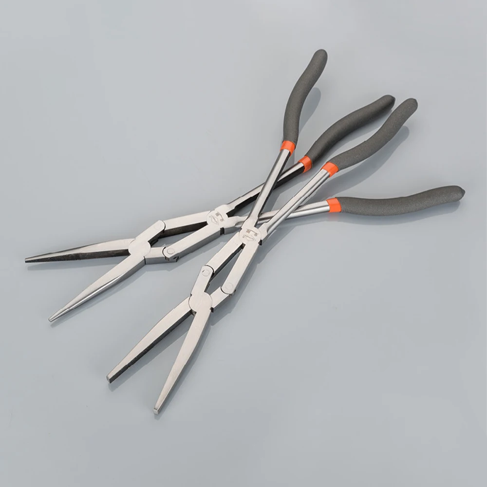 13 Inches Multifunctional Pointed Nose Pliers Multi-joint Long Handle Pliers Carbon Steel Repair Tools For Industry