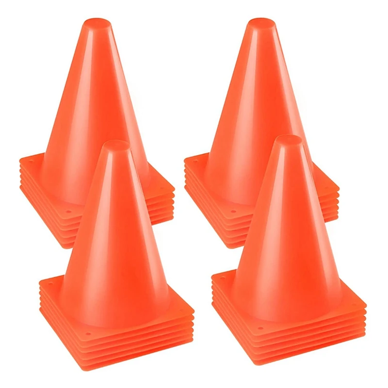 24Pcs 7 Inch Outdoor Cones Soccer Cones Agility Field Marker Cone For Sports Training, Drills,Running Sports Train