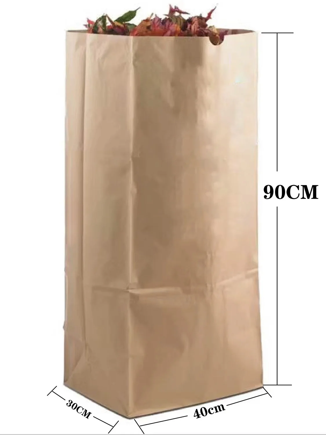 Paper Leaf Bag Three-layer Four-layer Kraft Paper Bag Large Thickened Marine Garbage Bag Green Environmental Packaging Bag