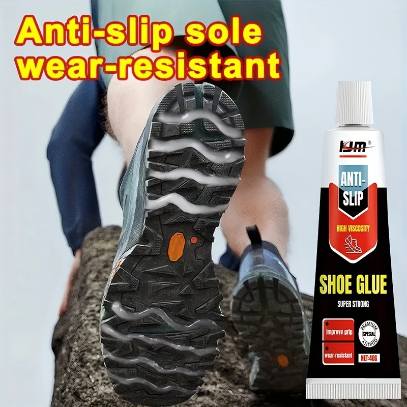 KJM Non-Slip Sole Grip Rubber: Heavy-Duty Traction for Sneakers/Sports Shoes – Ideal for Hiking/Gym/Running