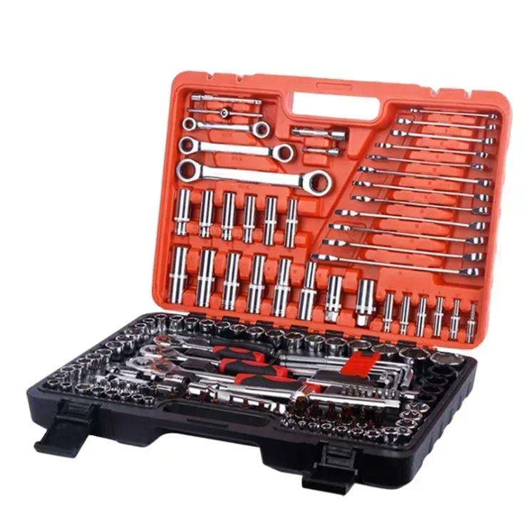 150 Pieces Car Repair Tool Kit Sleeve Ratchet Wrench Tool Set For Automotive Maintenance And Mechanic Work