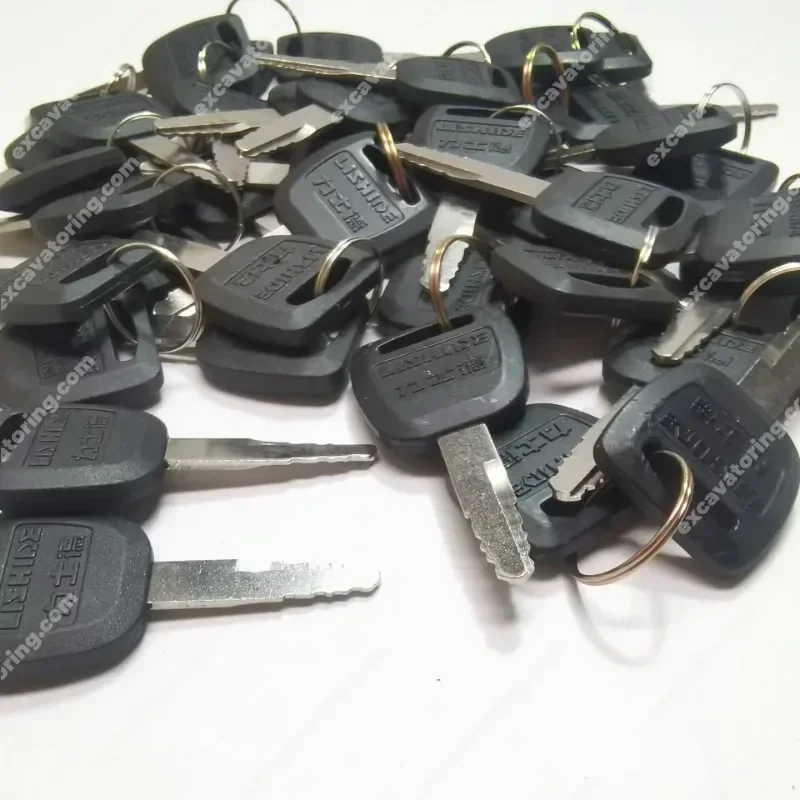 Ignition Key For Lishide Excavator, Start Key10pcs, High Quality Attachments, 60, 70, 80, 130, 200, 220, 360-8