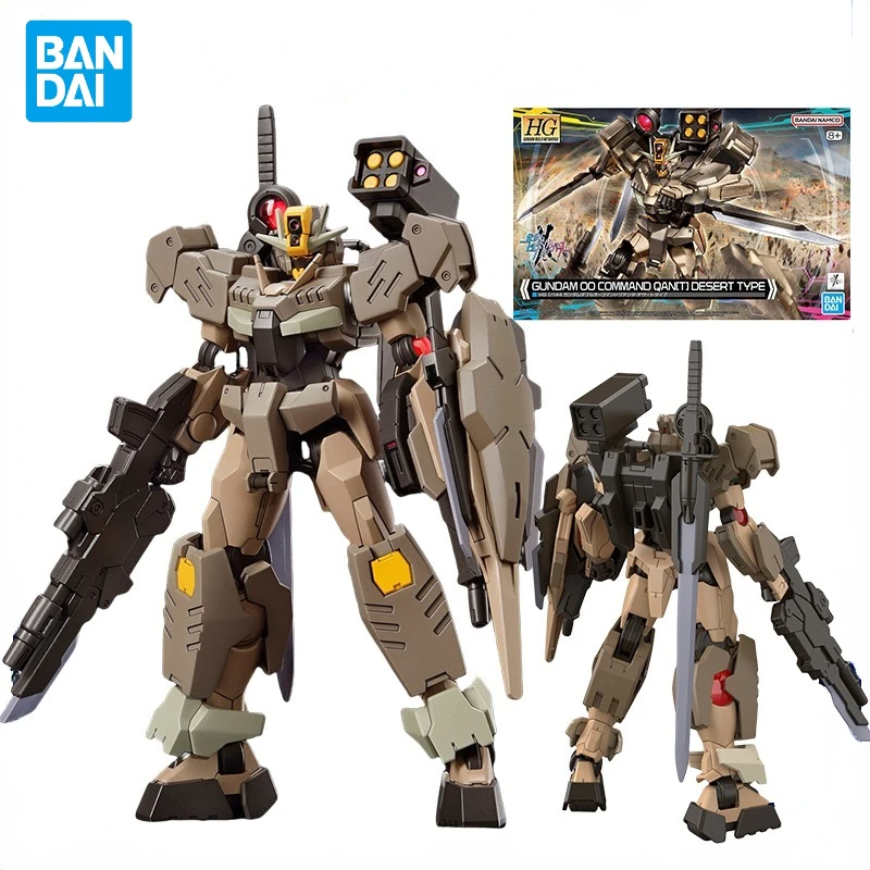 In Stock Bandai Anime GUNDAM 00 COMMAND QAN[T] DESERT TYPE HGGBM 1/144 Assembly Action Figure Model Toys Collectible Kids Gifts