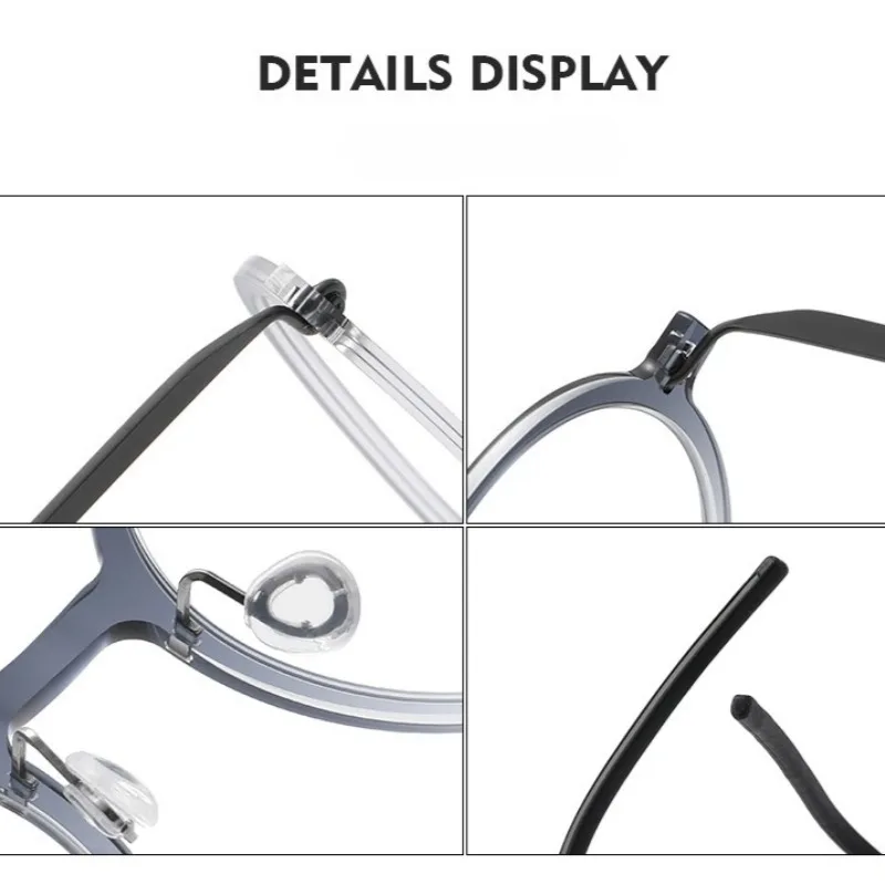 الدنمارك اليدوية المسمار النظارات مصمم النايلون الرجعية النظارات المستديرة الإطار الاتجاه الرجال والنساء خفيفة إطارات التيتانيوم #5