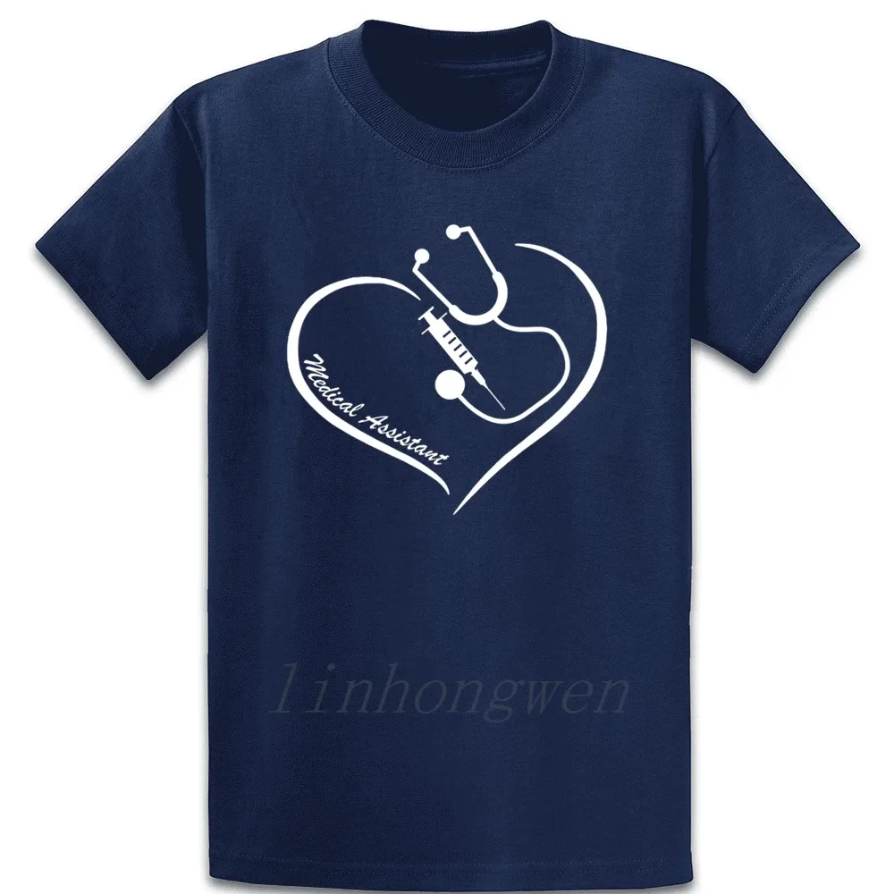 Medical Assistant Heart T Shirt Letters Gift Authentic Short Sleeve Natural Spring Autumn Size S-5xl Printing Shirt