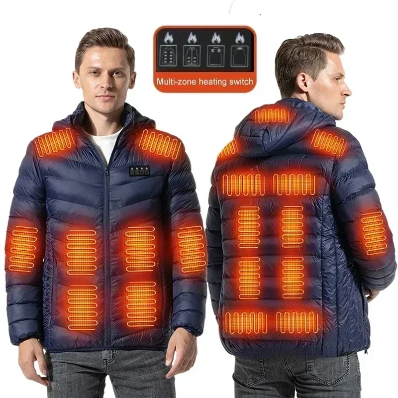 Vestes chauffantes électriques pour hommes et femmes, manteau thermique, vernis chauffant, vêtements USB, chaud, 21 zones