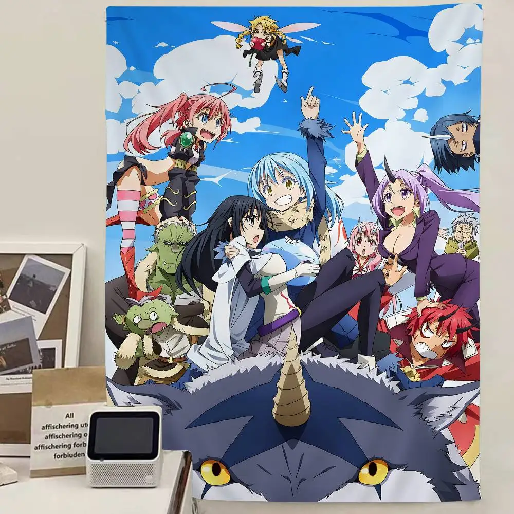 T-That Time I Got Reincarnated As A Slime Anime Cartoon Wandteppich Kunst Science Fiction Room Home Decor Art Home Decor