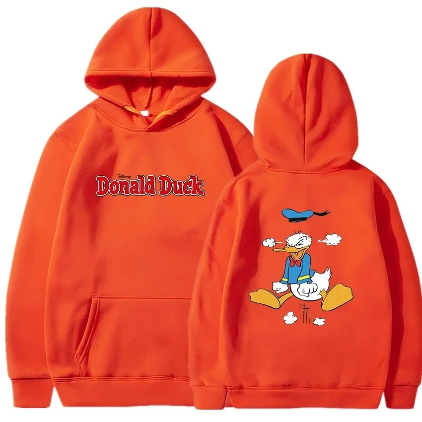 

Disney Cartoon Donald Duck Hoodies Men Women Thin Hooded Pullover Sweatershirt Boys Girls Student Hip Hop Hoddie Sweatshirts