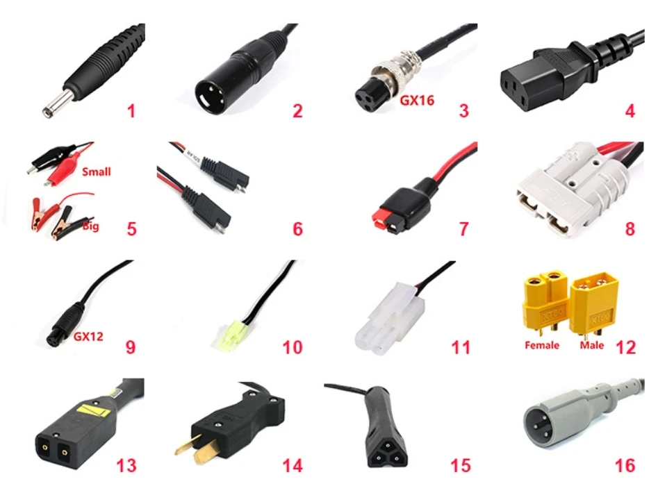Cargador multiusos para bicicleta eléctrica, 48V, 5A, cargador de batería de plomo-ácido para motocicleta eléctrica