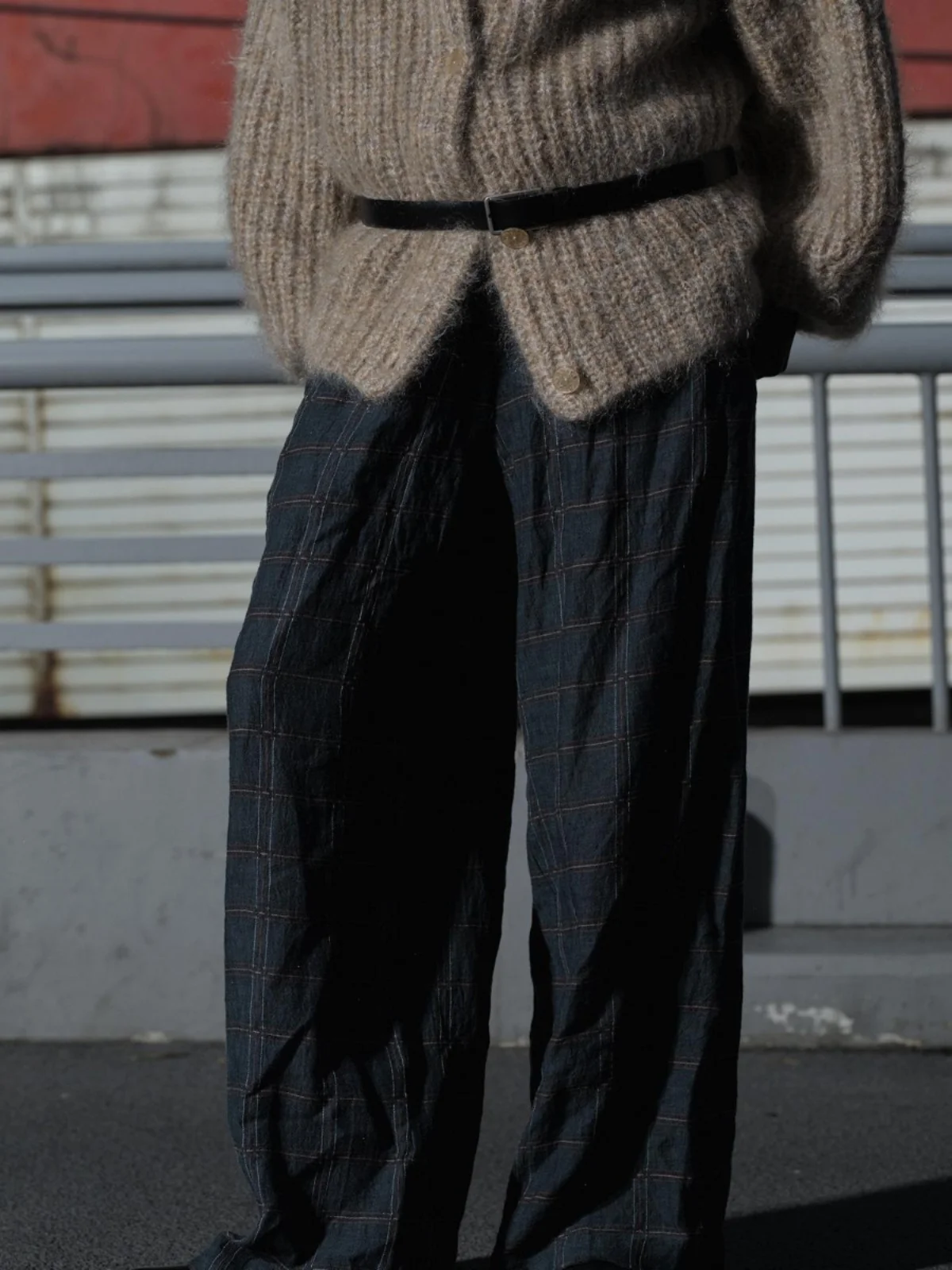 

Aged Linen Pants with Double Waisand And Embroidery Straight Leg Pants l Waist Button Closure Long Pants Regular Thic...