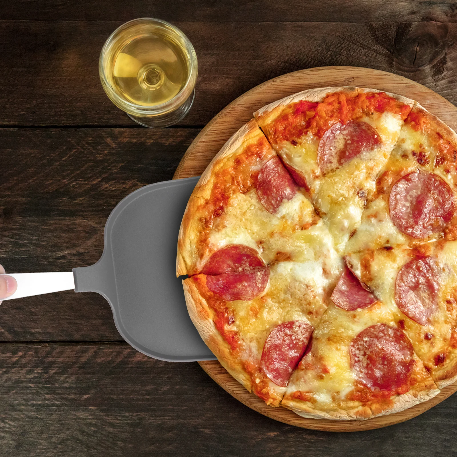 

Pizza Pan Shovel Stainless Steel Large Strong Handle Kitchen Utensil Baking Tool for Cake Bread Pastry Pizza Bread Shovel