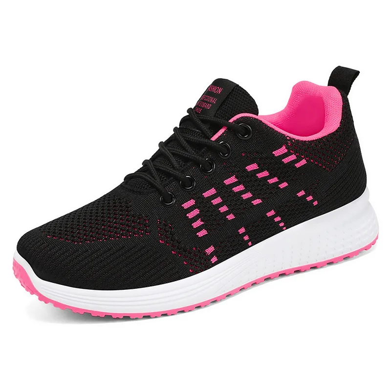 Shoes Women's summer breathable sports shoes Casual shoes Fashion single shoes flying weaving women's shoes