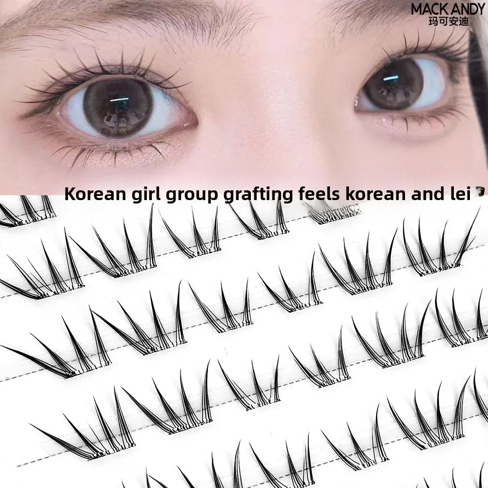 Kein Kleber erforderlich, künstliche Wimpern, natürlich, flauschig, im koreanischen Manga-Stil, selbstklebend, voluminös, lockig, wiederverwendbar für den täglichen Gebrauch – Detail 3