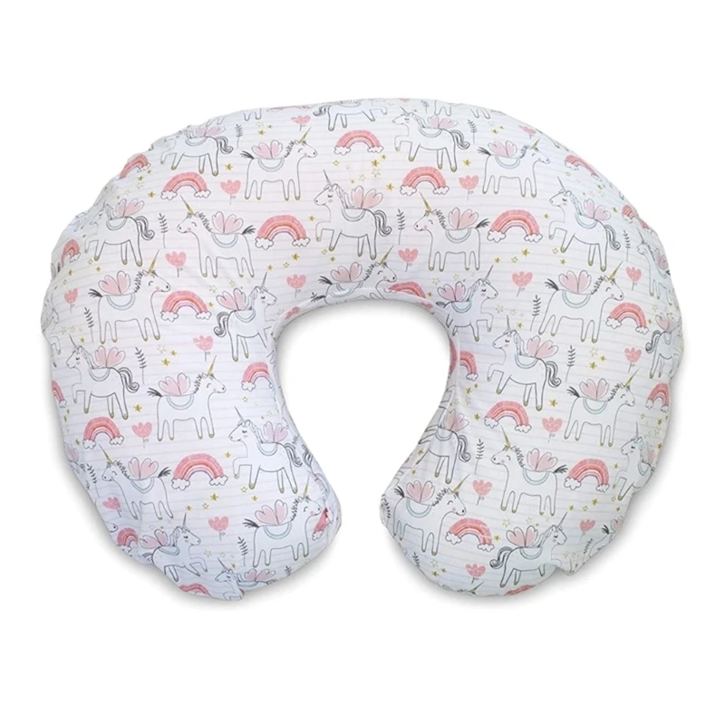 Baby Nursing Pillow Cover Breathable Nursing Mom Breastfeeding Pillow Cover Removable U-Shape Nursing Pillow Slipcover