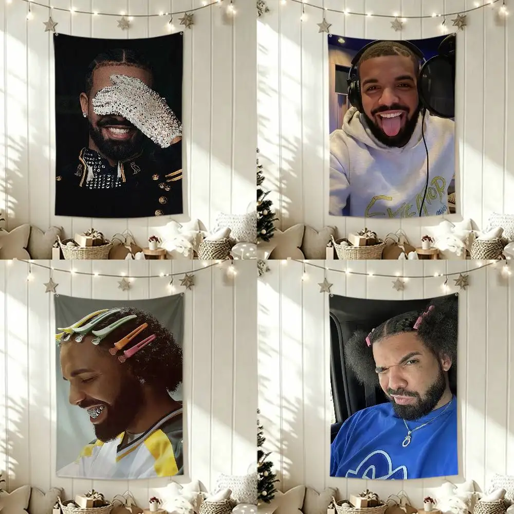 

Singer Rapper D-Drake Funny Flags for Bedrooms Home Decor Items Outdoor Decors Garage Decoration Flaga
