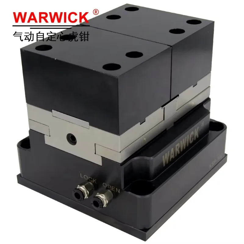 Upgraded New  KSP2-75 75mm Pneumatic Clamping Force Blocks Concentric Vise for Vice Clamp Grip Jaw Fixture on Cnc Machine