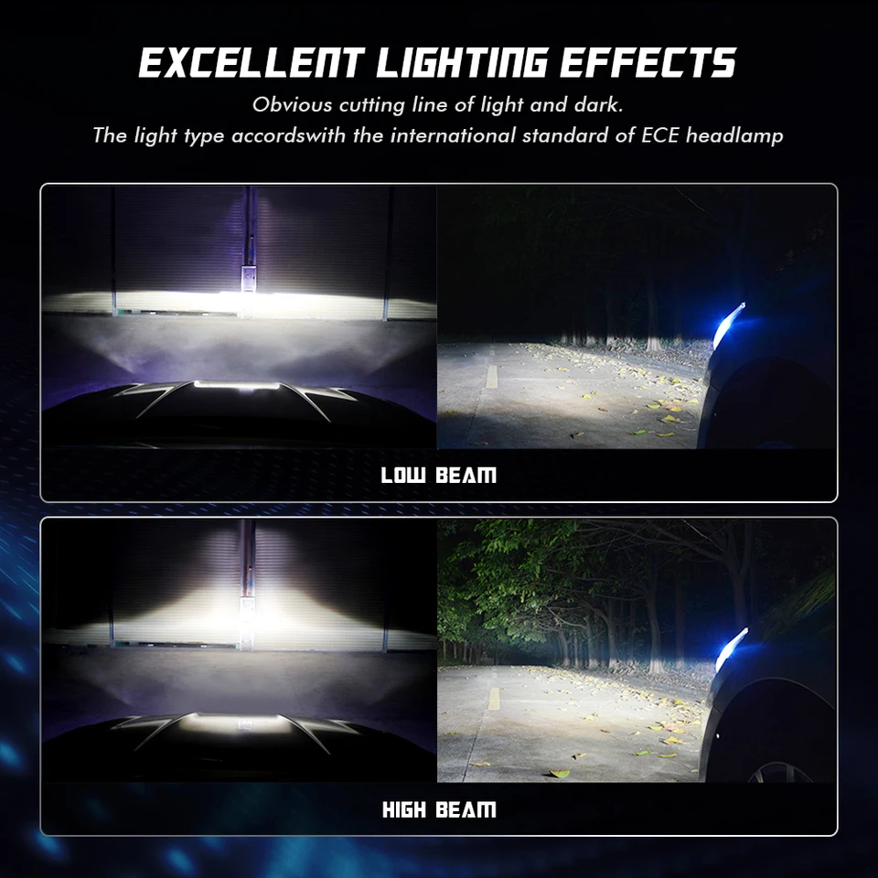 Novsight-車のヘッドライト用プロジェクター,h7 h7 h11 9005/9006 9012