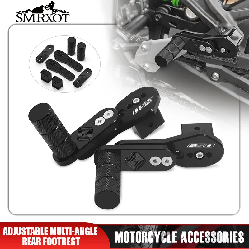 

New MultiAngle Adjustable Rear Footrests For Z650 17-24 Z650RS 23-24 Z800/ABS 13-16 Motorcycle Telescopic Foot Peg Pedals