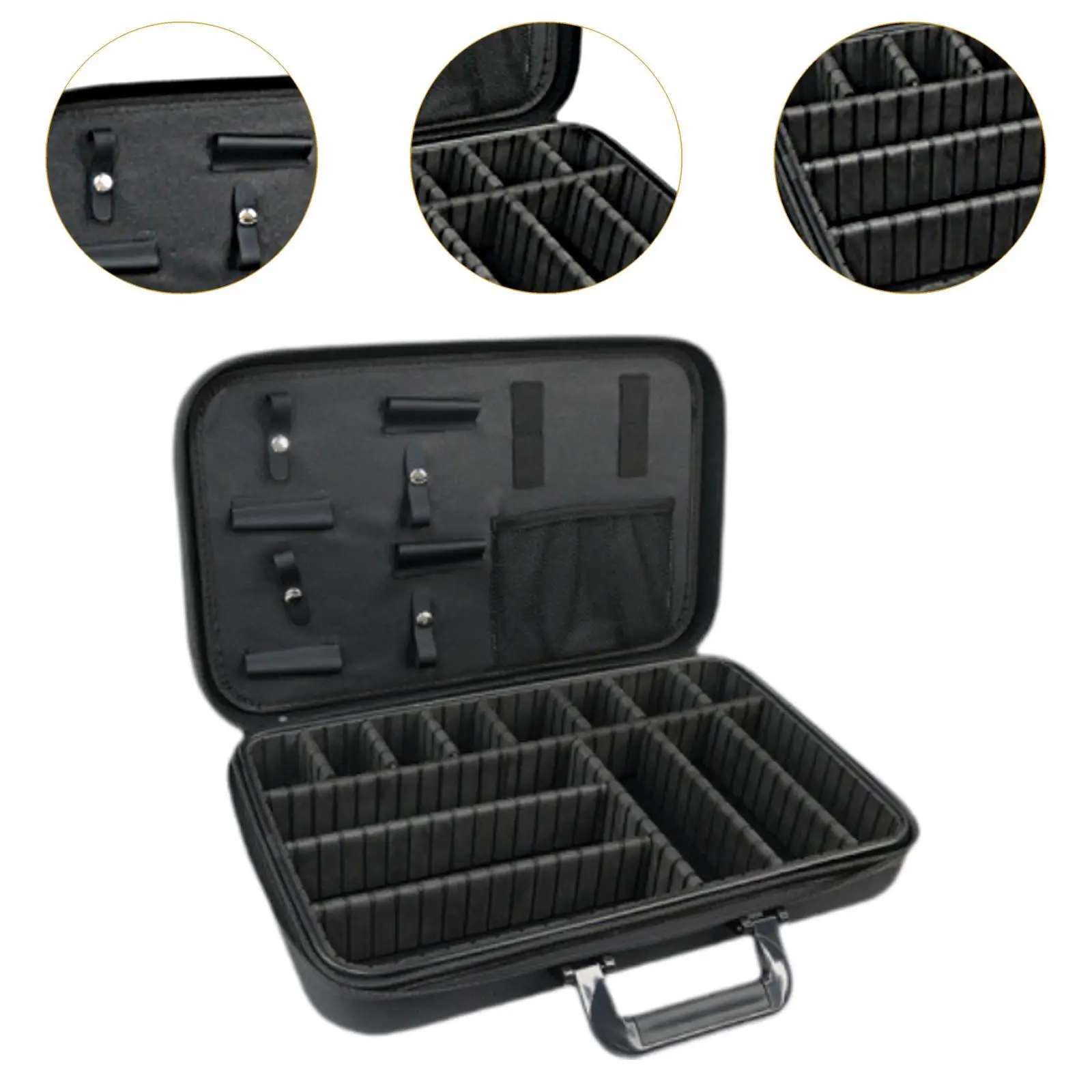 Tas Penata Rambut Partisi Dapat Dilepas Kain Oxford Kotak Tukang Cukur Kapasitas Besar