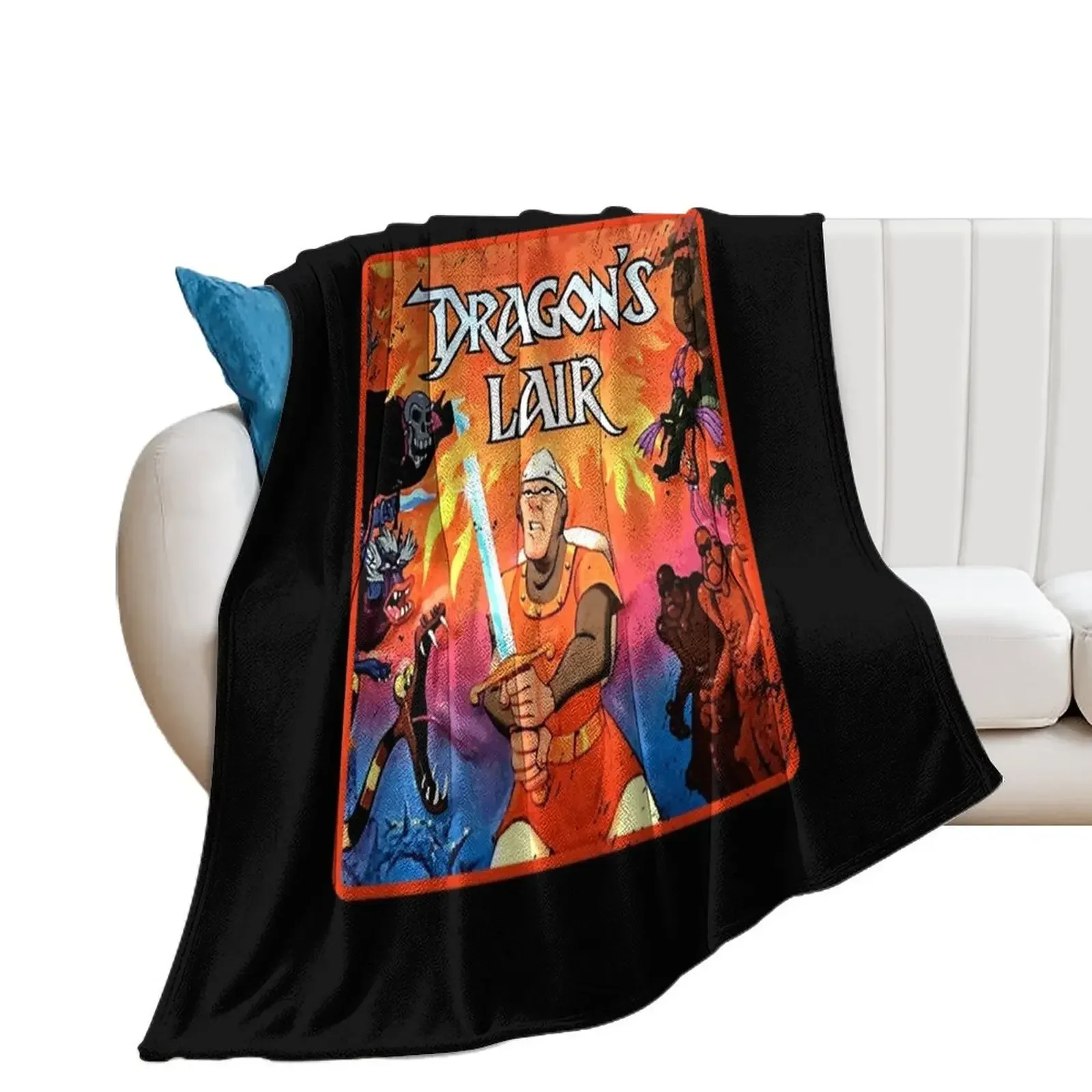 Vintage Dragon's Lair Throw Blanket for winter warm winter Blankets