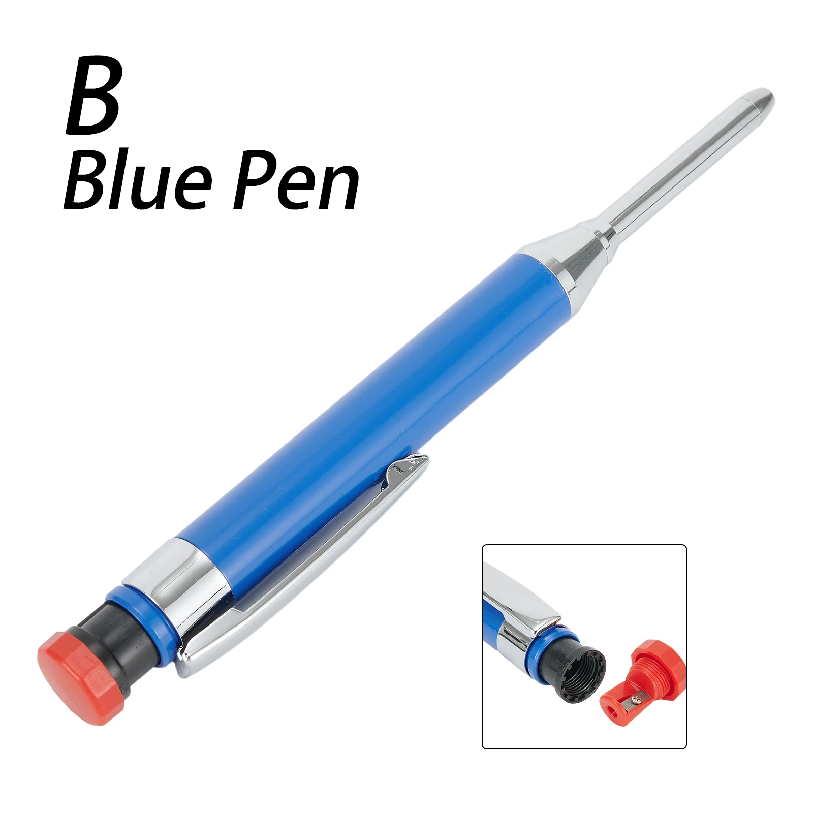 Metal Carpenter Pencil Marks On Surfaces With Refill Leads  Built-In Sharpener For Deep Hole Marker Mechanical Pencil