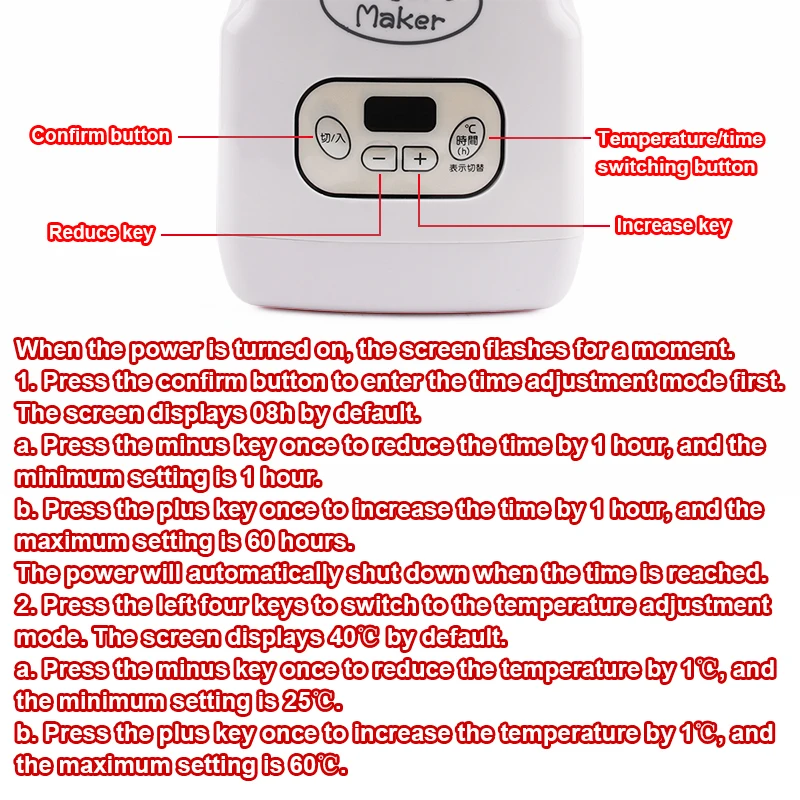 Elektrischer Joghurtbereiter, multifunktionale vollautomatische Natto-Gärungsmaschine, japanisches Leben, kaspischer Joghurt-Gärter, 110 V, 220 V