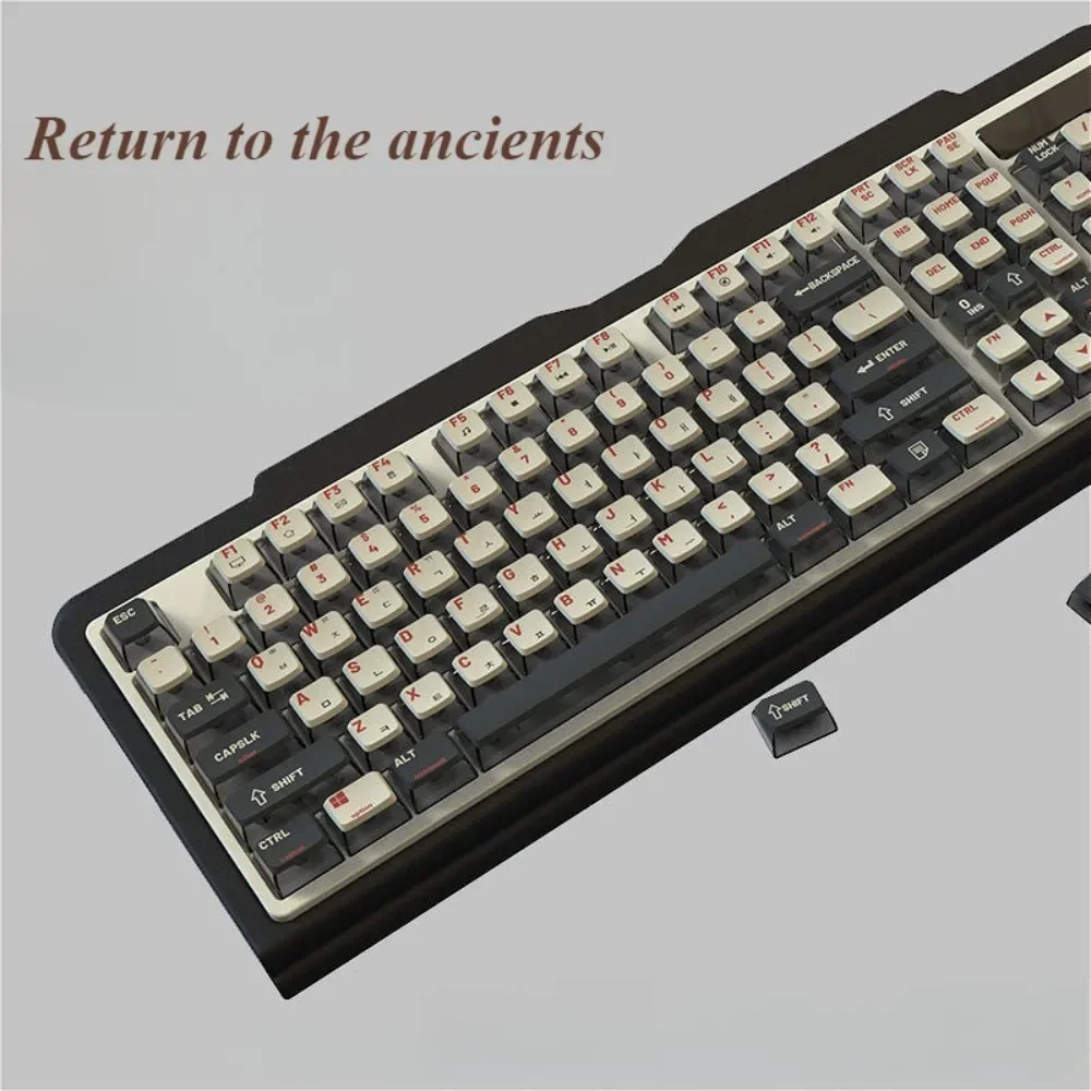 

Retro 116-key PBT ASA keyboard keycaps for MX switches, custom mechanical keyboard accessories