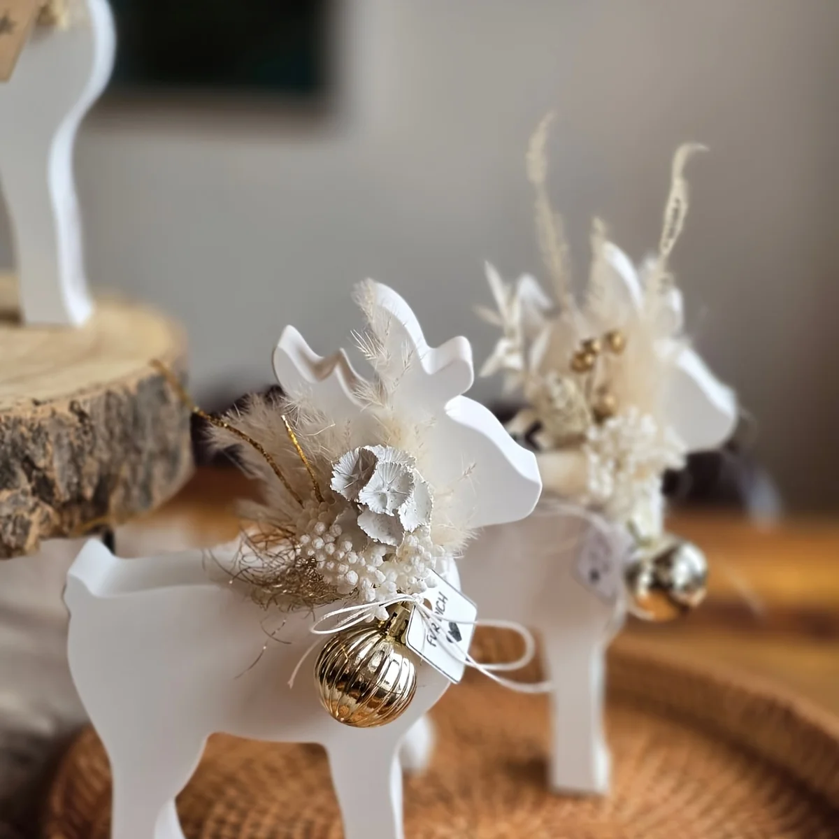 قوالب سيليكون لزينة عيد الميلاد قطعتان - زخرفة الرنة للحرف اليدوية الراتنج والأسمنتية #4