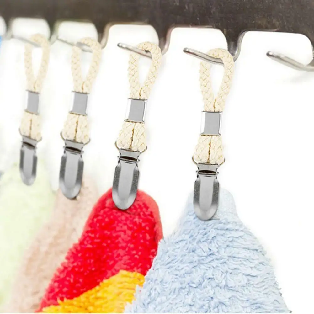 Towel Clip Clip Bathroom Kitchen Bathroom Cabinets Beige Meet Your Daily Demands Stainless Steel Storing Cloths