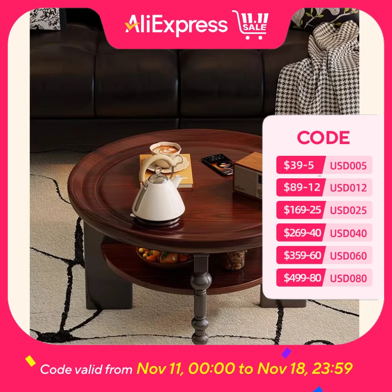 

Журнальный столик круглого дизайна для гостиной, эстетическое хранилище, приставной столик в скандинавском стиле, современная роскошная уникальная мебель Mesa De Centro Sala