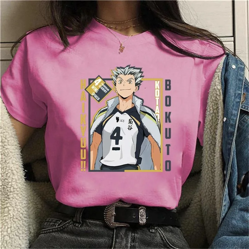 NEW Anime Kotaro Bokuto Graphic Print T-Shirts Women Fashion Anime Harajuku Tee Shirt Streetwear Casual Loose Crew Neck T-shirt