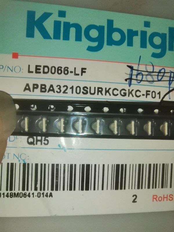 

50Pcs/APBA3210SURKCGKC-F01 1206 side red and green highlight LED