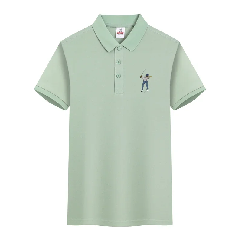 2025 Summer New Golf Polo Shirt Fashion Brand Men's and Women's Breathable Golf Short Sleeved Top Golf Shirt Golf Wear