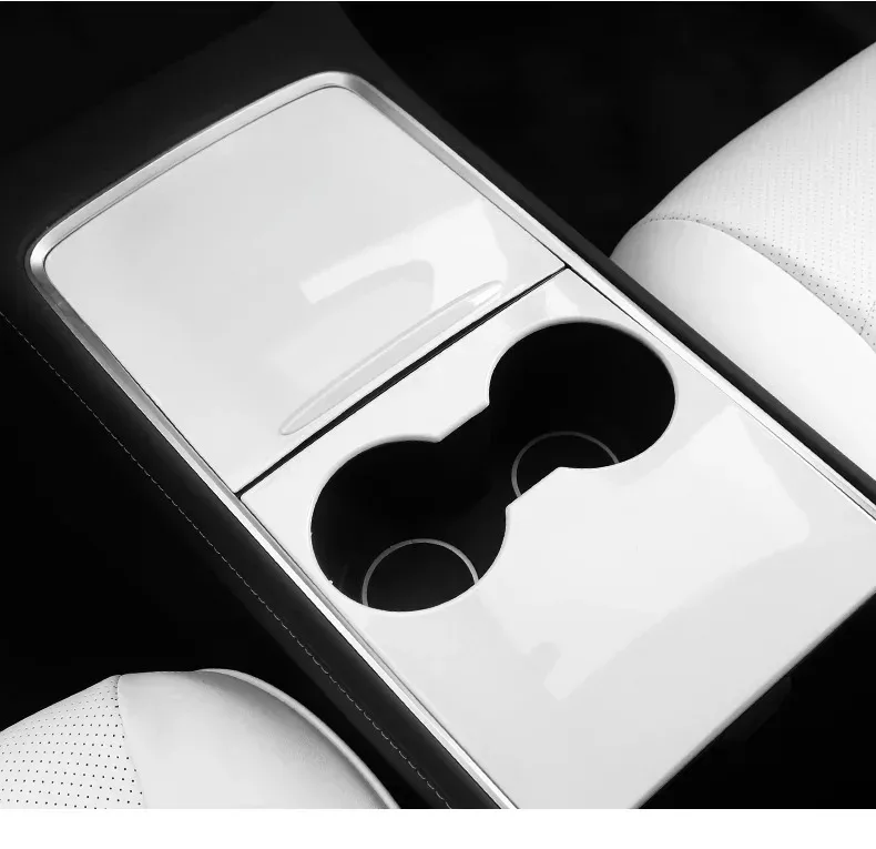 Mittelkonsolen-Abdeckung mit Druckgriff für Tesla Model 3 Y Mittelkonsolenblende ABS-Abdeckung passend zur originalen Fahrzeugschutzverkleidung – Detail 13