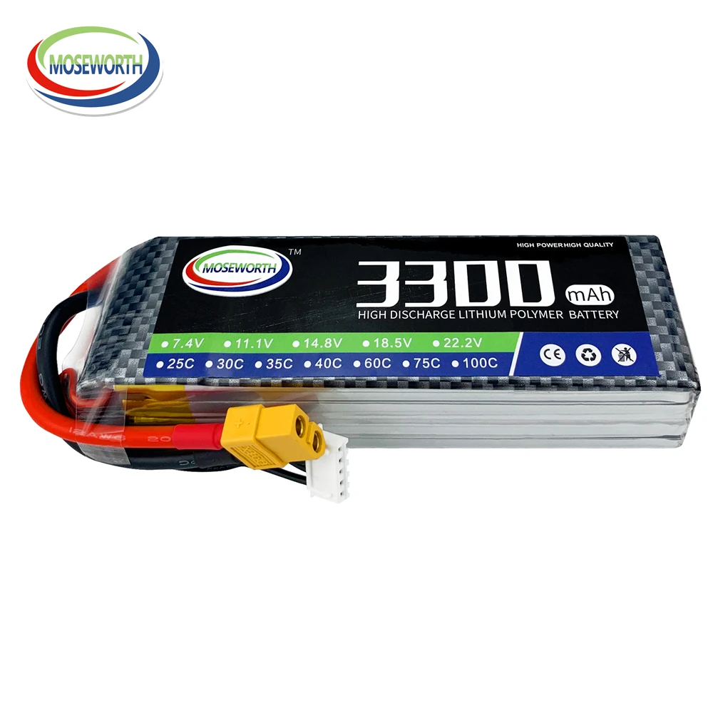 Moseworth 4S 14.8V 2200mah 3300mah 5200mah 6000mAh 4S akumulator do RC LiPo 25C 30C 35C 40C 60C dla drona ciężarówki samochodowej