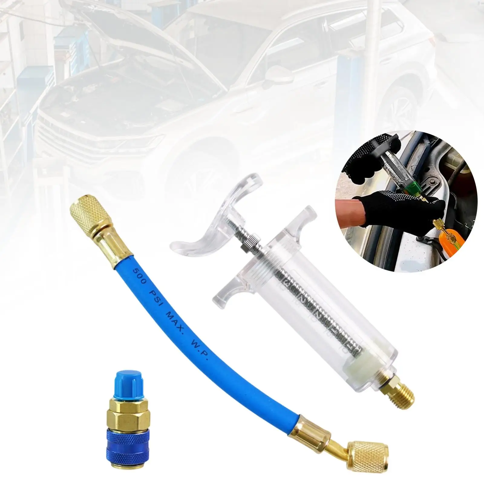 

Oil Dye Injectors Kit Accurate Servicing Air Conditioning Tool for Auto