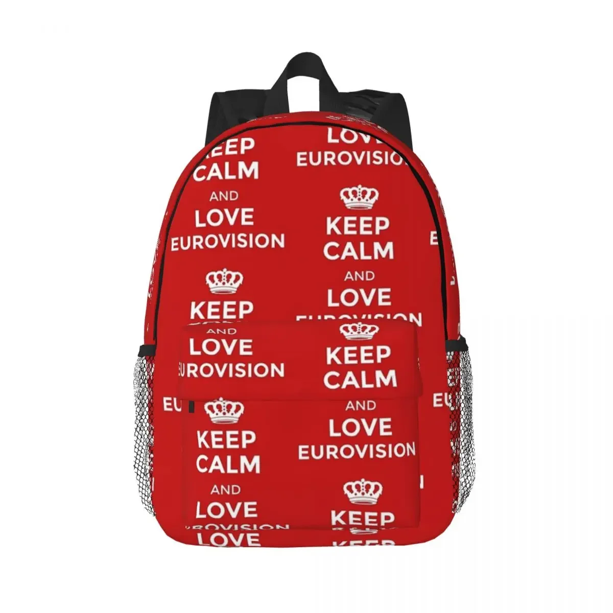 

Keep Calm And Love EUROVISION Backpacks Boy Girl Bookbag Casual Students School Bags Laptop Rucksack Shoulder Bag Large Capacity