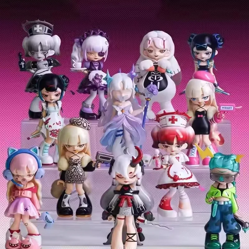 

Original Sick Girl Second Generation Blind Box Tear Off Label Series Handmade Dark Doll Toy Gift Desktop Decoration Ornament