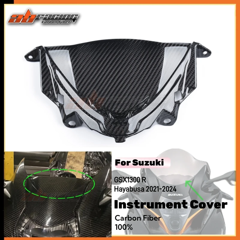 Instrument Cover Trim Fairing Cowling For Suzuki GSX1300 R Hayabusa 2021-2023 Full Carbon Fiber 100%