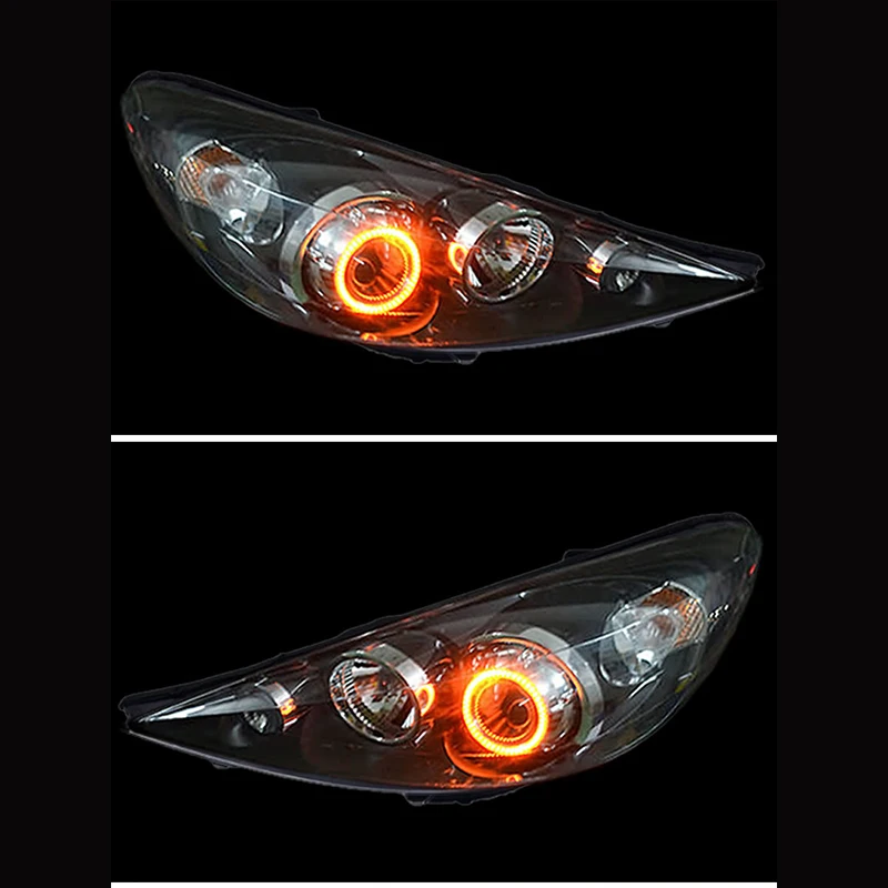 Customized Full LED Headlights For Peugeot 207 Bi-xenon Projector Lens Front Lamps With DRL