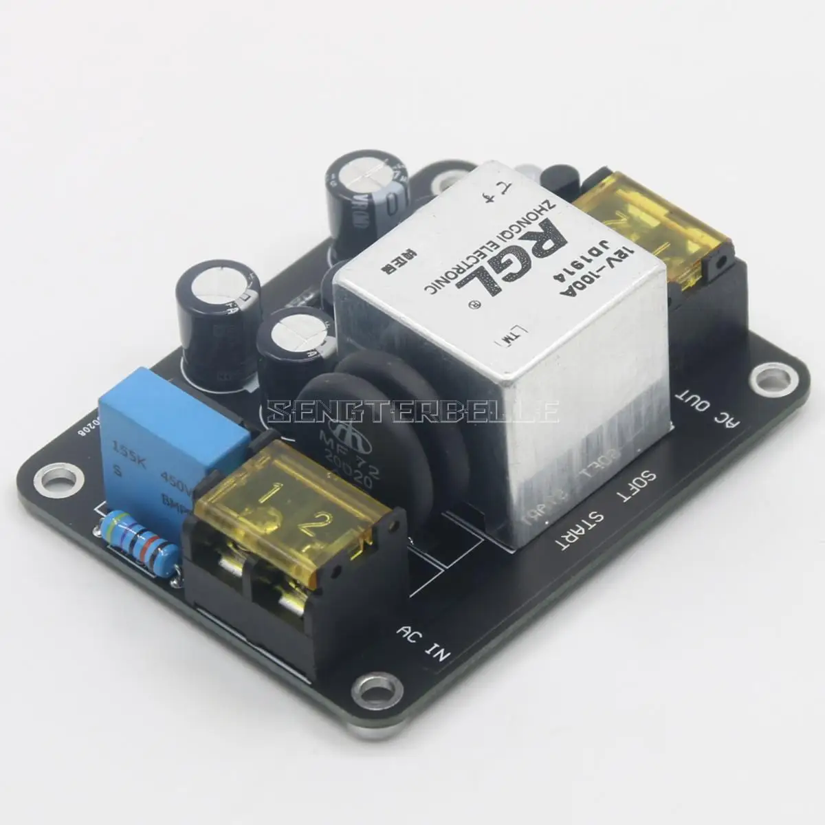 New 100A High Current Relay Power Supply Soft Start Board For Class A Amplifier Audio DIY