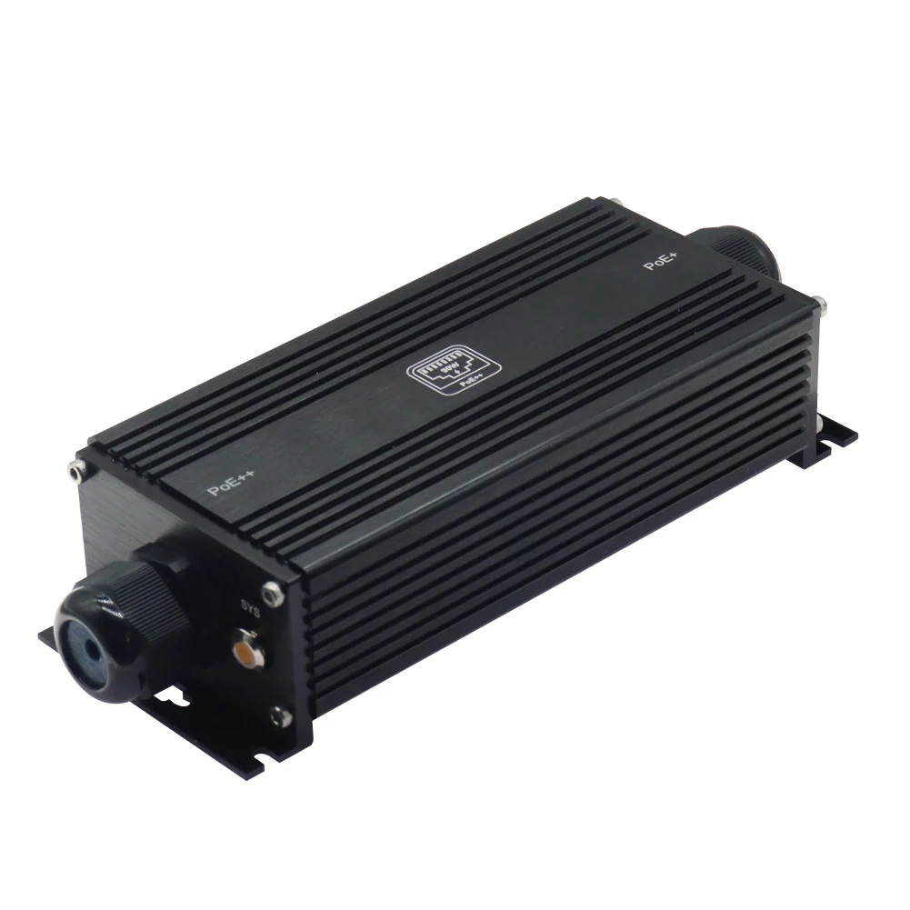 

IP67 Waterproof Industrial Gigabit PoE Extender 1 Input 1 Output 65W IEEE 802.3bt 200m -40C 80C for Surveillance Network