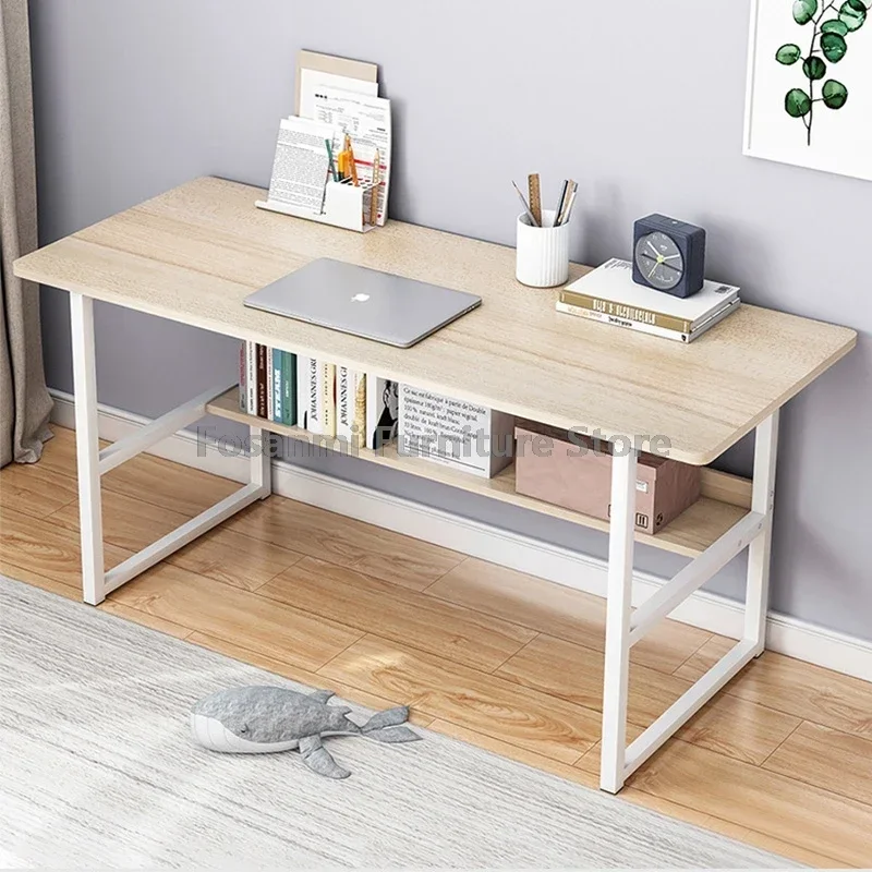 

Sturdy Room Students Study Table Wide Desktop Rounded Corners Office Lift Top Table Auxiliary Height Adjustment Side Table