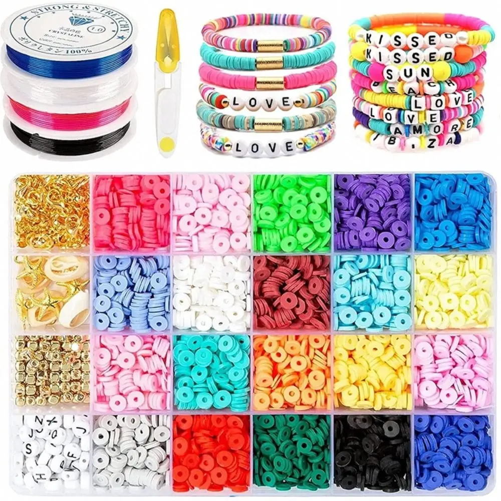 

Rainbow Color Boho Bracelet Accessorie Kit Necklce Making Different Combinations DIY Material Package Letter Beads